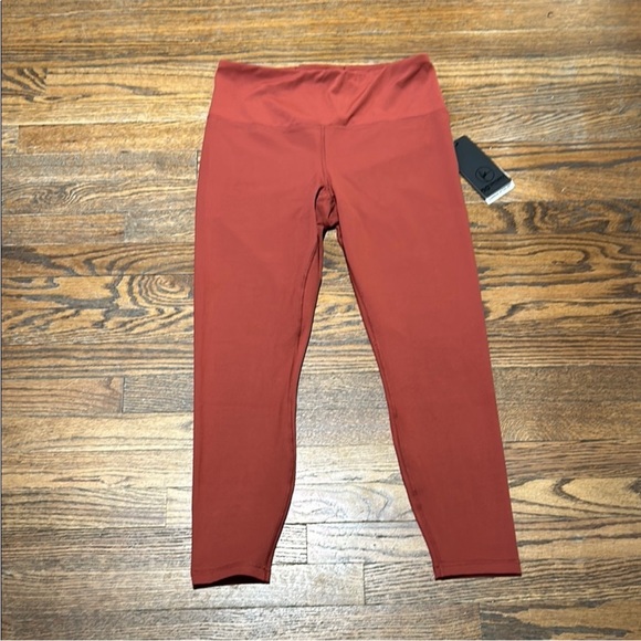 90 Degree By Reflex Pants - 90 Degree By Reflex Women's High-Waist Rust Leggings